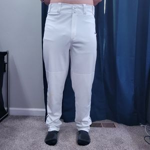 Mens White Nike dri fit baseball pant